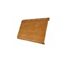 Металлический сайдинг Grand Line Вертикаль 0.45 мм classic Print-double Elite с пленкой Golden Wood