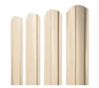 Штакетник Полукруглый Slim фигурный Grand Line 0,45 Полиэстер RAL1015 Светлая Слоновая Кость