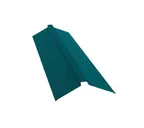 Планка конька фигурного 100x100 0,45 PE с пленкой RAL 5021 водная синь