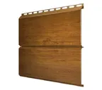 Металлический сайдинг Grand Line ЭкоБрус 0.45 мм 3D Print Premium Golden Wood