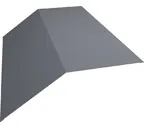 Планка конька плоского 145х145 0,5 Satin с пленкой RAL 9006 бело-алюминиевый