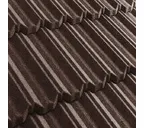 Композитная черепица Метротайл (Metrotile) серия MetroClassic, цвет кофе, 1330х410 мм