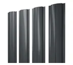 Штакетник Полукруглый Slim Grand Line 0,45 Drap RAL7024 Мокрый Асфальт