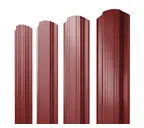 Штакетник Прямоугольный фигурный Grand Line 0,5 Satin RAL3011 Коричнево-Красный