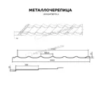 Металлочерепица Металл-Профиль Супермонтеррей 0,4 Полиэстер RAL 5021 Синяя вода