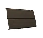 Металлический сайдинг Grand Line ЭкоБрус 3D 0.5 мм GreenCoat Pural BT. matt RR 32 темно-коричневый (RAL 8019 серо-коричневый)
