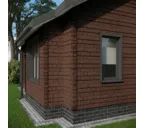Виниловый сайдинг Docke BERGART LUX под камень Кедровый Орех 1809×285