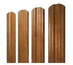 Штакетник Twin фигурный 0,4 Print Premium Golden Wood